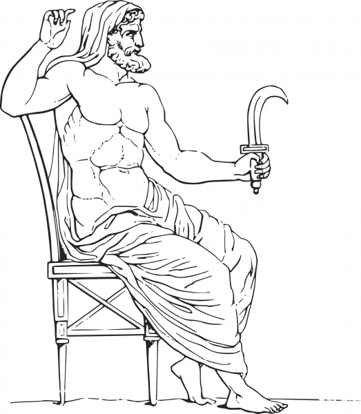 Cronos coloring page image