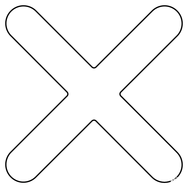 Cross Mark Emoji coloring page image