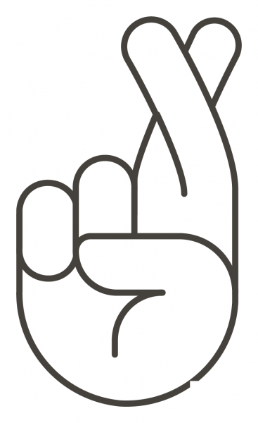 Crossed Fingers coloring page image