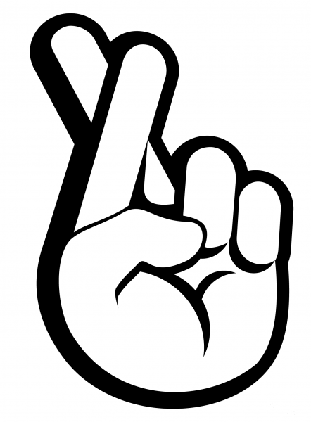 Crossed Fingers Emoji coloring page image