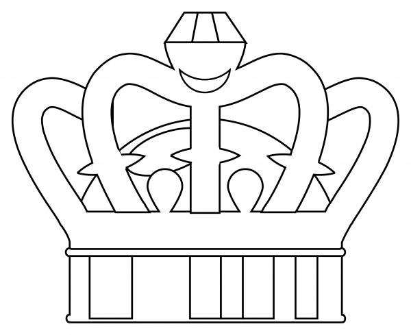 Crown coloring page image