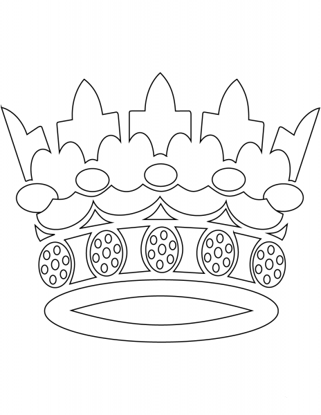 Crown coloring page image