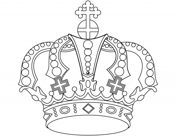 Crown coloring page image