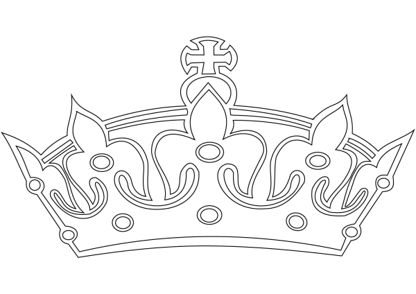 Crown coloring page image