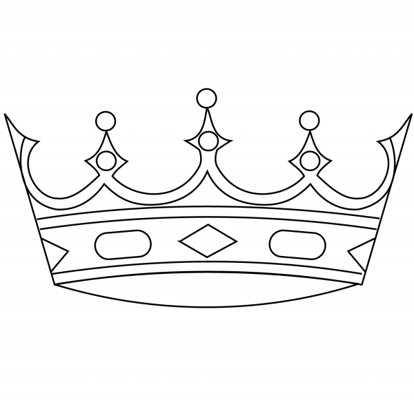 Crown coloring page image