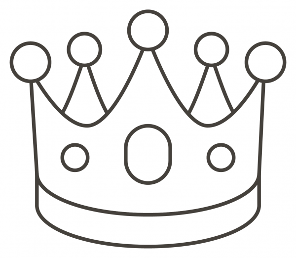 Crown coloring page image