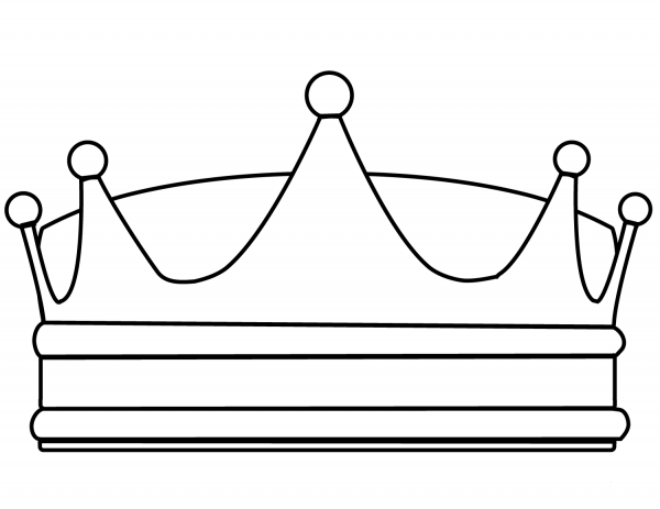 Crown coloring page image