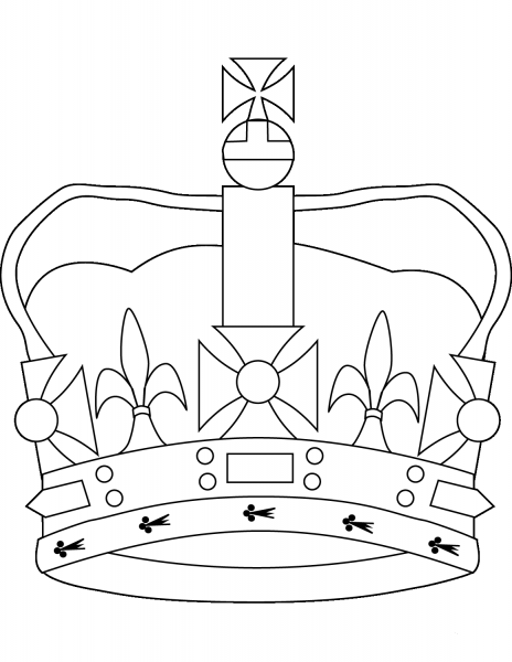 Crown coloring page image
