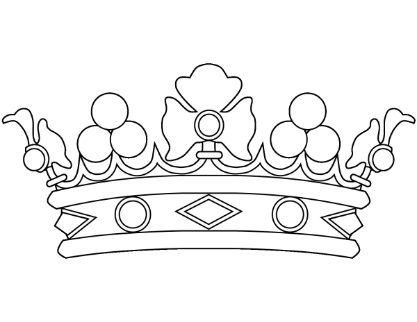 Crown coloring page image