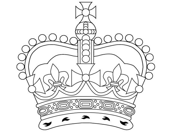 Crown coloring page image
