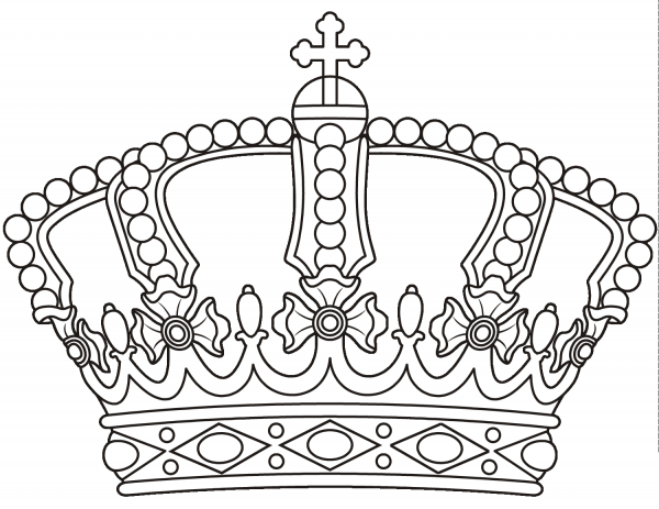 Crown coloring page image