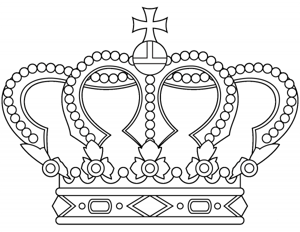 Crown coloring page image