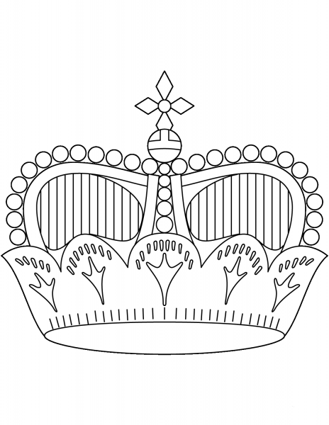 Crown coloring page image