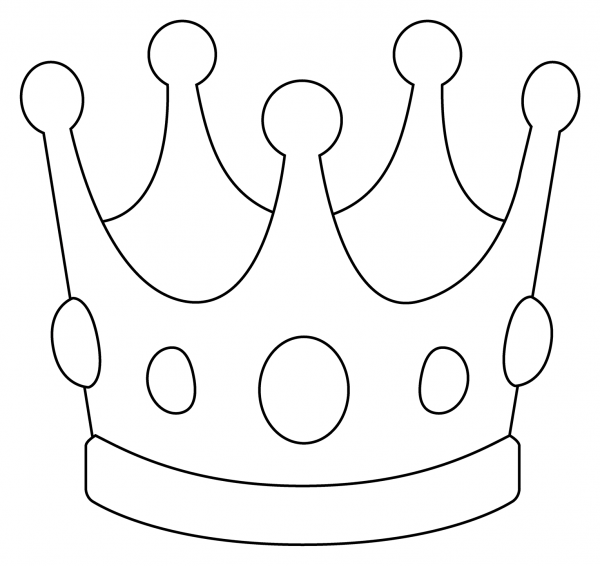 Crown Emoji coloring page image