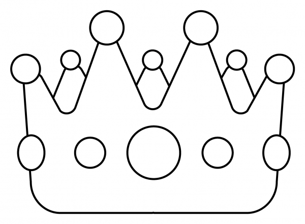 Crown Emoji coloring page image