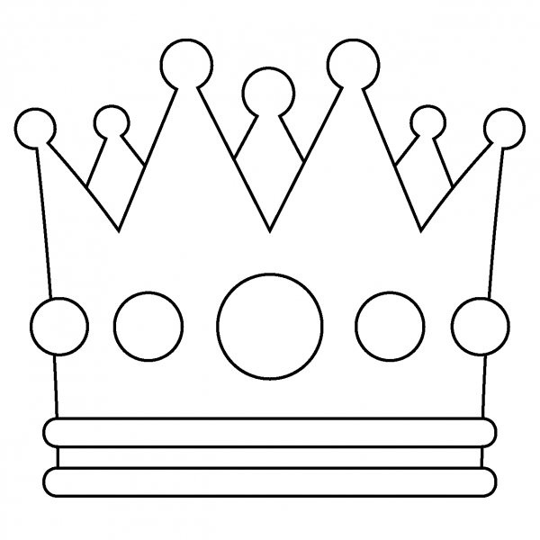 Crown Emoji coloring page image
