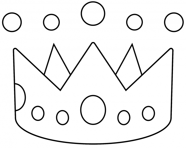 Crown Emoji coloring page image