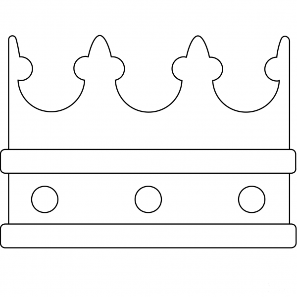 Crown Emoji coloring page image