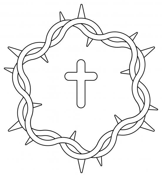 Crown of Thorns coloring page - ColouringPages