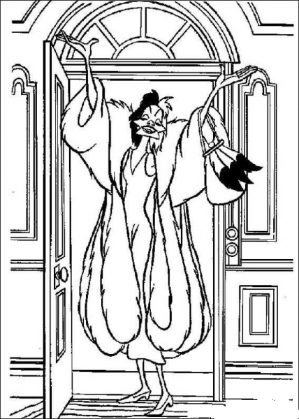 Cruella De Vil  coloring page image