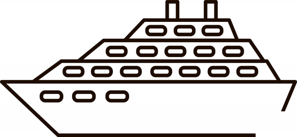 Cruise Ship coloring page image