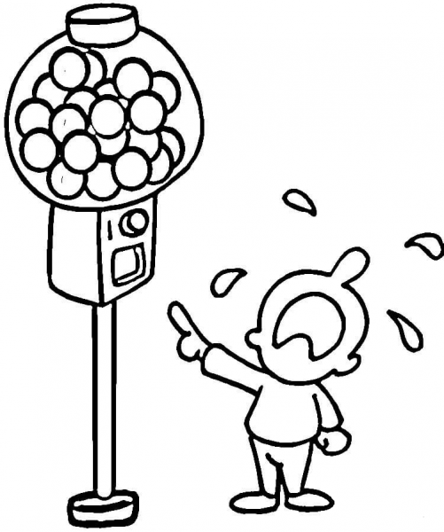 Crying About Candies coloring page image