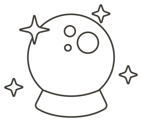 Crystal Ball coloring page image