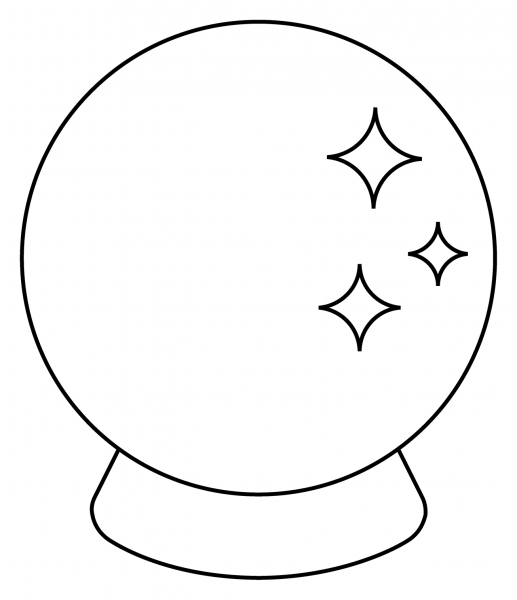 Crystal Ball Emoji coloring page image