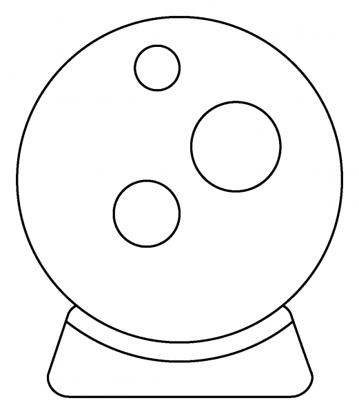 Crystal Ball Emoji coloring page image