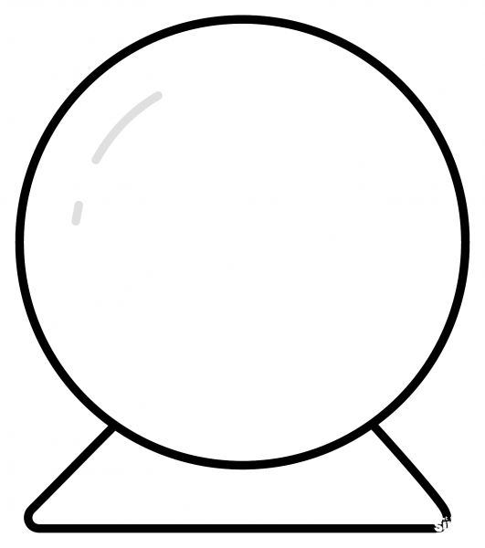 Crystal Ball Emoji coloring page image
