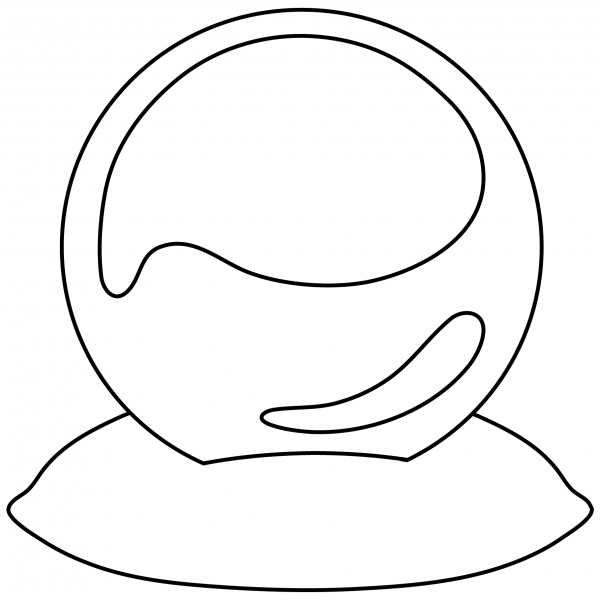 Crystal Ball Emoji coloring page image