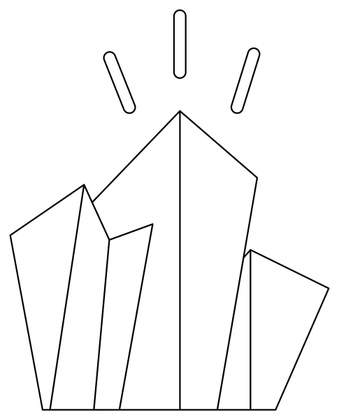 Crystal coloring page image