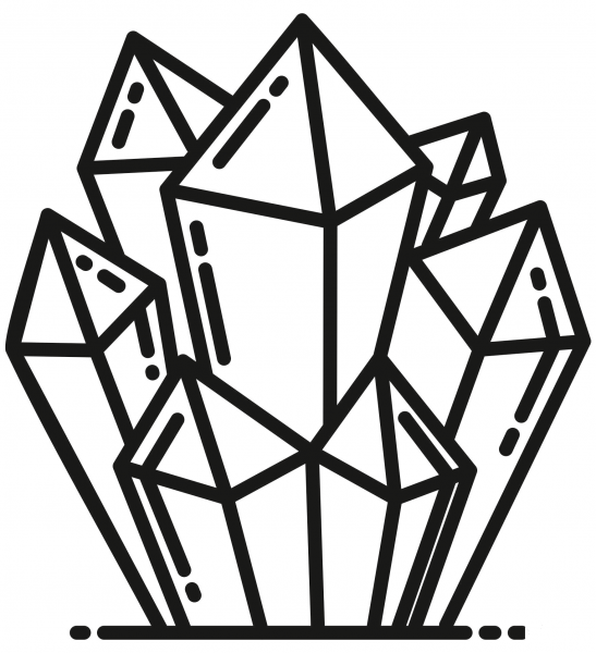 Crystal coloring page image