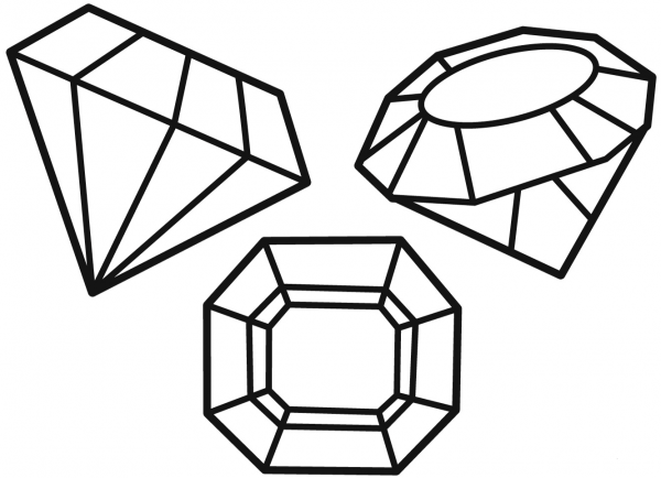 Crystal coloring page image