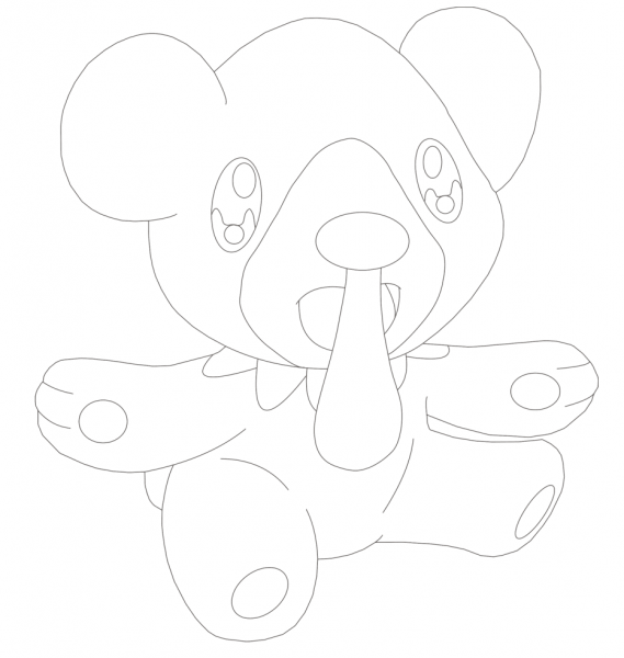 Cubchoo coloring page image