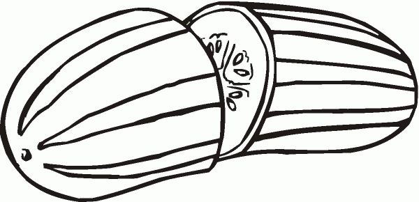 Cucumber coloring page image