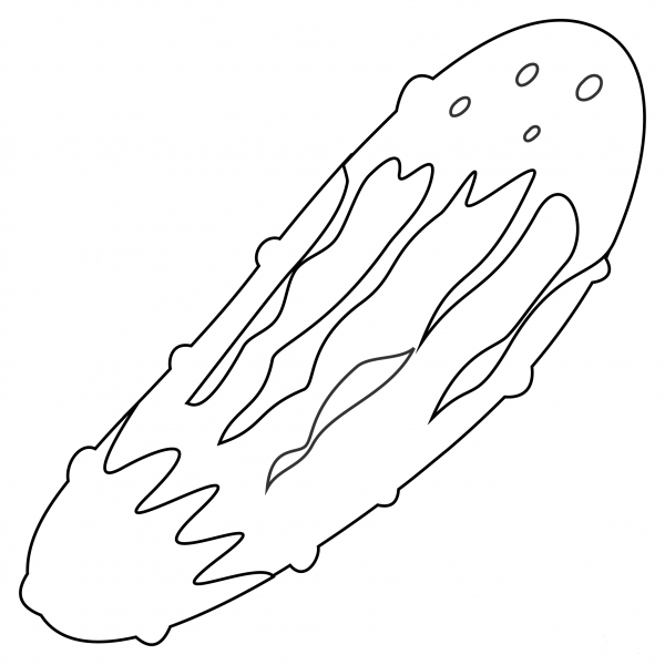 Cucumber coloring page image