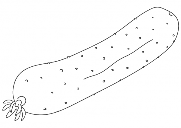 Cucumber coloring page image