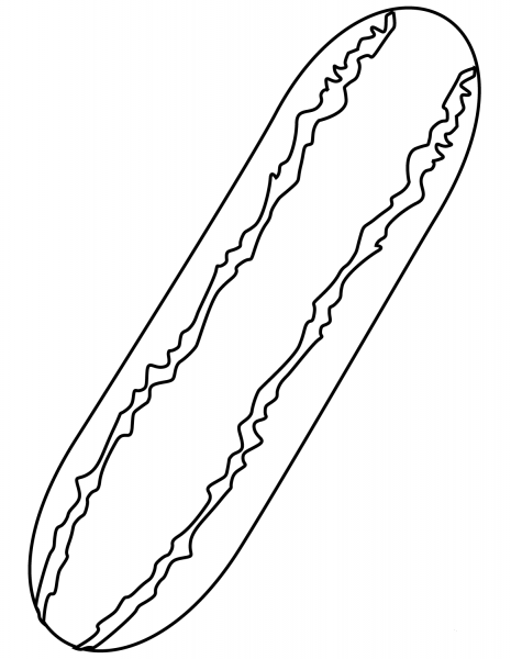 Cucumber coloring page image