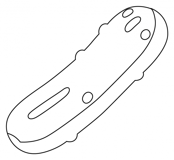 Cucumber Emoji coloring page image