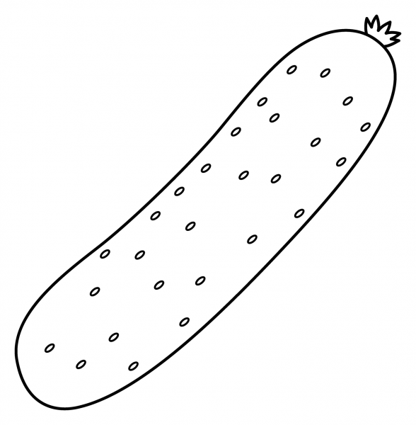 Cucumber Emoji coloring page image
