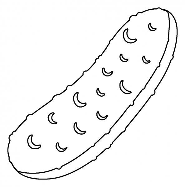 Cucumber Emoji coloring page image