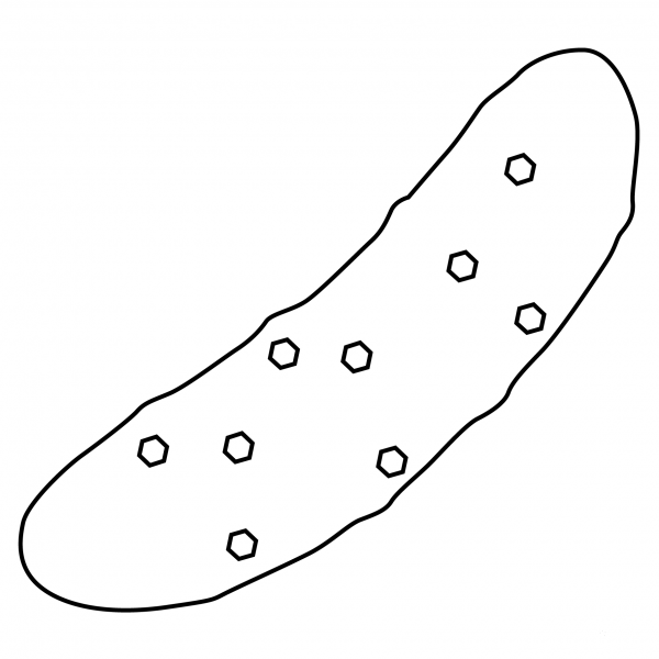 Cucumber Emoji coloring page image