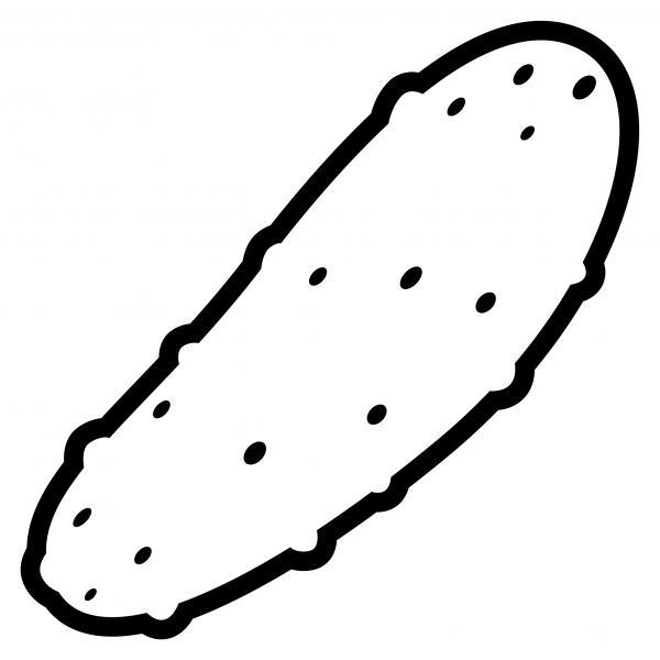 Cucumber Emoji coloring page image
