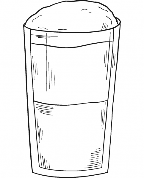 Cup of Coffee coloring page image