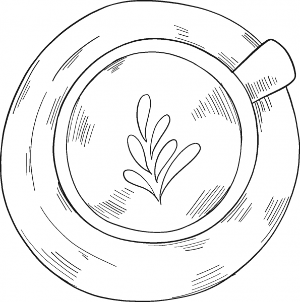 Cup of Coffee coloring page image