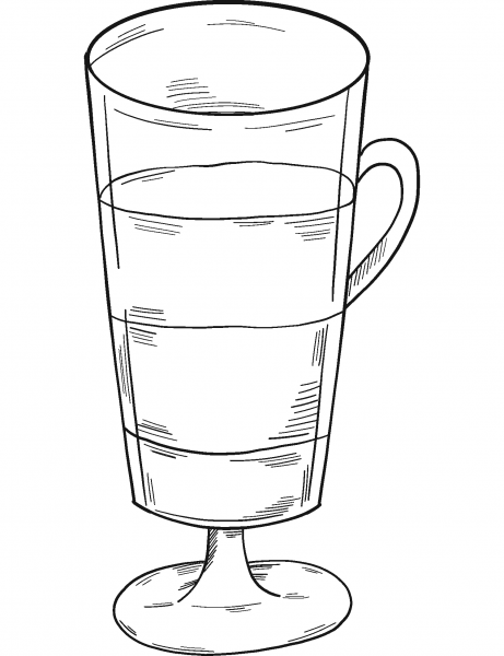 Cup of Coffee coloring page image