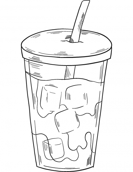 Cup of Coffee coloring page image