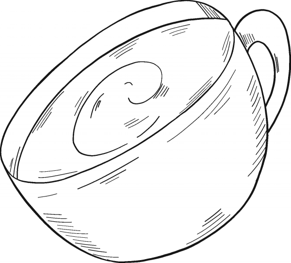 Cup of Coffee coloring page image