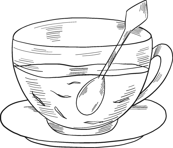 Cup of Tea coloring page image